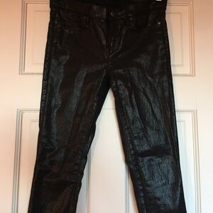 All saints stretch metallic denim pants jeans s25